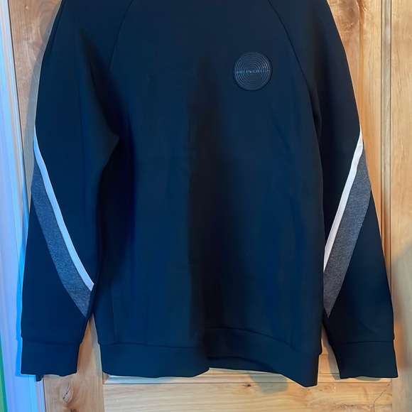 KARL LAGERFELD LM9K3753 Stripe Sleeve Crewneck Pullover Sweatshirt $129 Men’s S - Picture 6 of 11